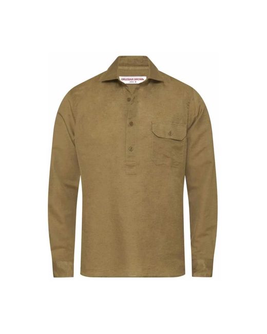 Orlebar Brown Green Casual Shirts for men