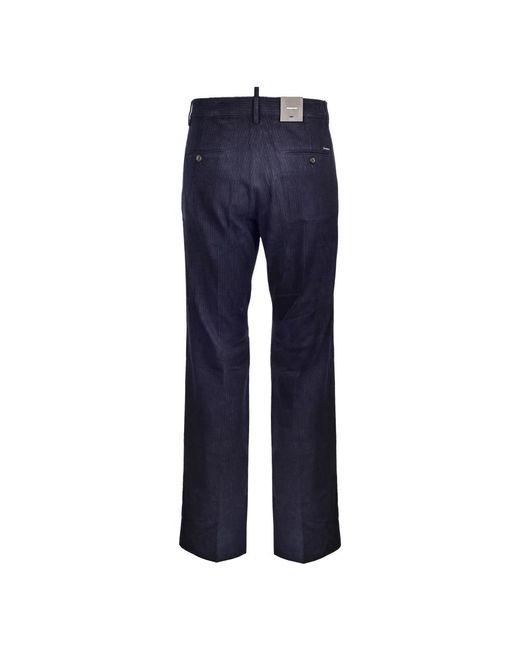 DSquared² Blue Straight Trousers for men