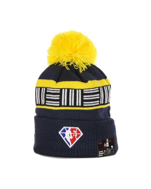KTZ Accessoires ,Zwart ,Nba City Pom Pom Beanie Hat in het Yellow voor heren