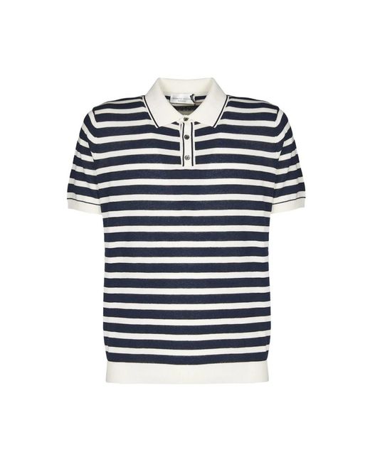 Roberto Collina Blue Polo Shirts for men