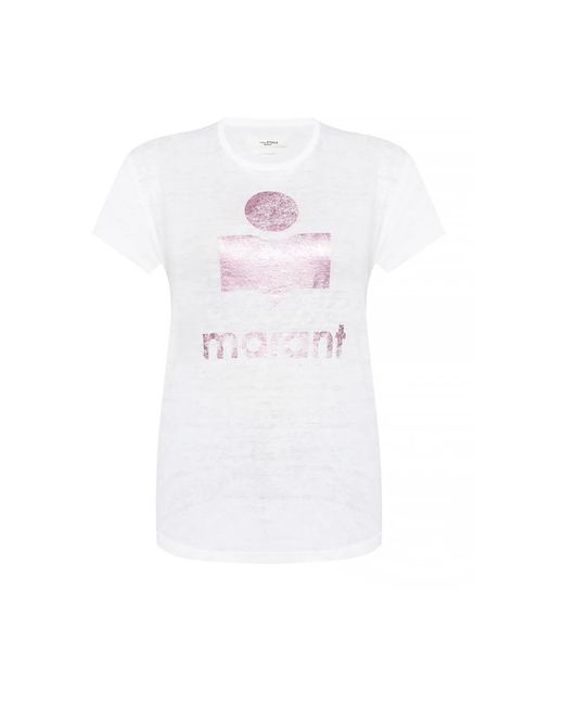 Isabel Marant White T-shirt mit logo isabel marant étoile