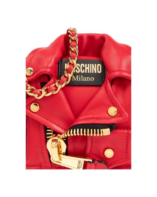 Moschino Red Leder-schultertasche