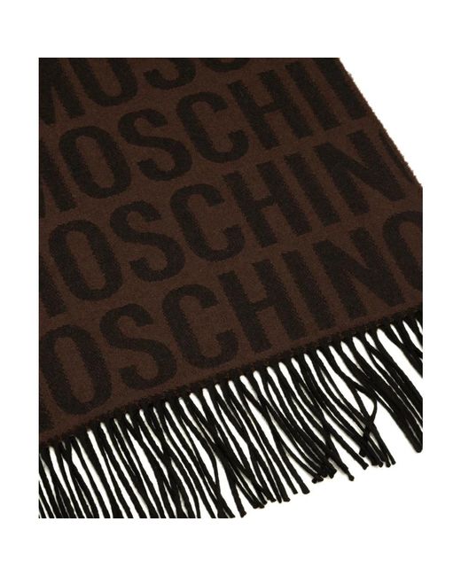 Moschino Black Wool Wool Scarf for men