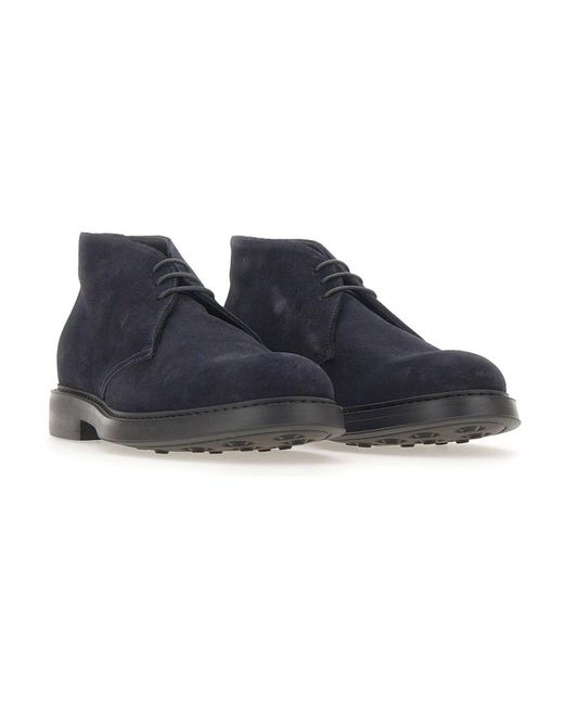 Doucal's Blue Lace-Up Boots for men