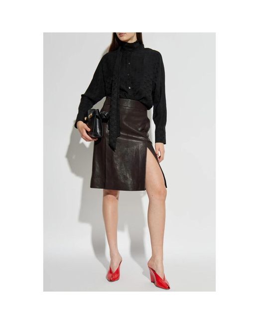 Ferragamo Leren Rok in het Brown