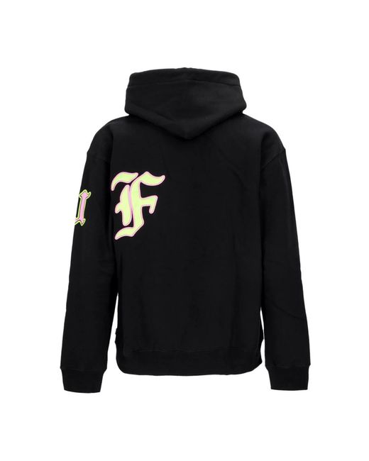Huf Hoodies & Sweatvesten ,Zwart ,Katoen Zwarte Hoodie Met Verstelbare Capuchon En Voorzak in het Black voor heren