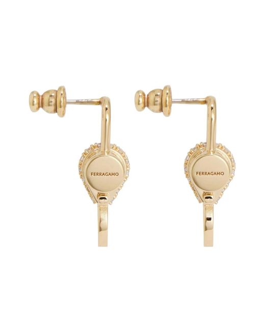Earrings Ferragamo de color Metallic