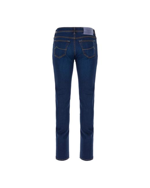 Jacob Cohen Logo-Patch Jeans in het Blue voor heren