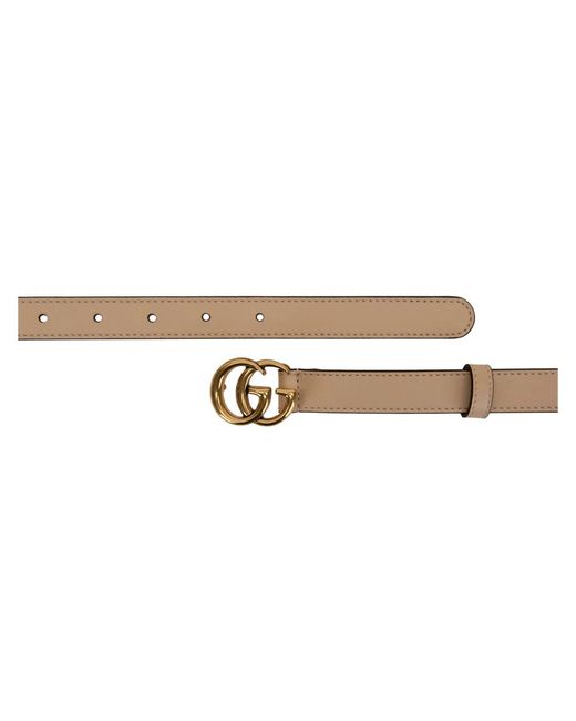 Gucci Natural Gg Plaque Gürtel