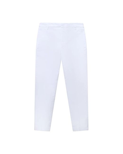 Dondup White Cropped Trousers