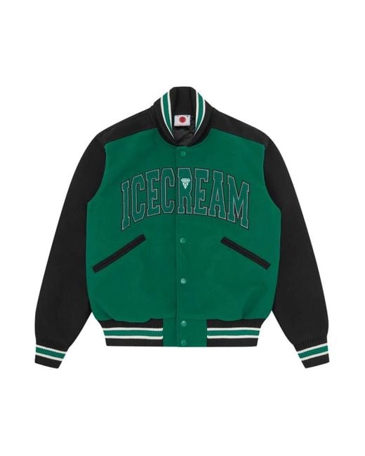 ICECREAM Green Bomber Jackets for men