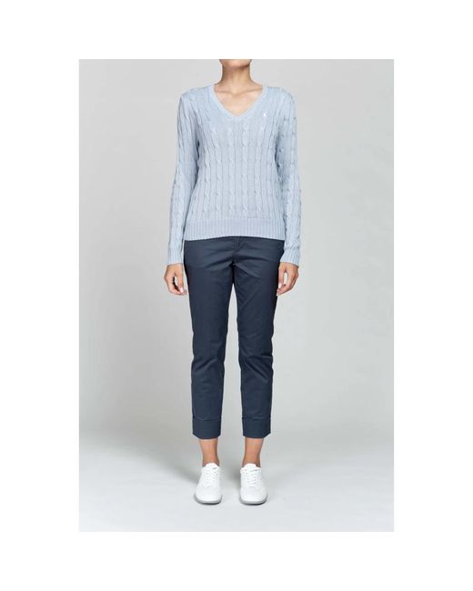 Closed Blue Cropped Trousers