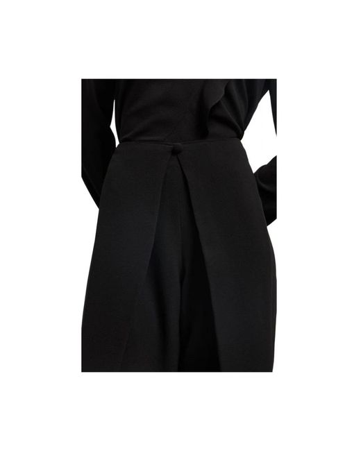 Emporio Armani Black Hose Mit Fließendem Crêpe-Einsatz
