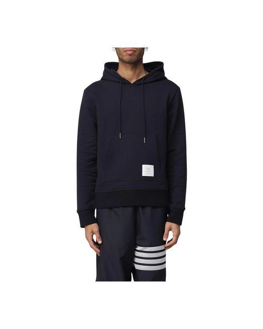 Thom Browne Hoodies & Sweatvesten ,Blauw ,Katoen Klassieke Hoodie in het Blue voor heren