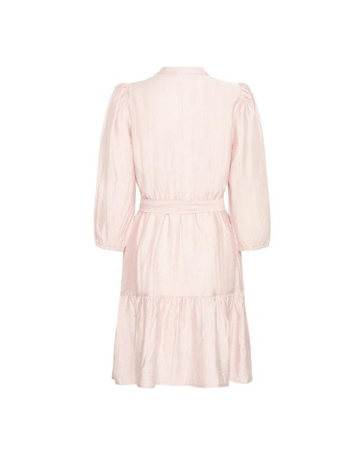 Ichi Pink Midi Dresses
