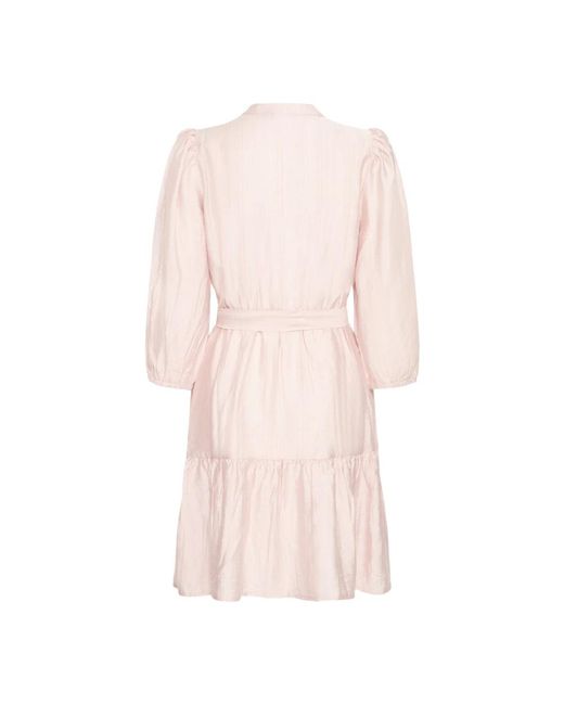 Ichi Midi Dresses in het Pink