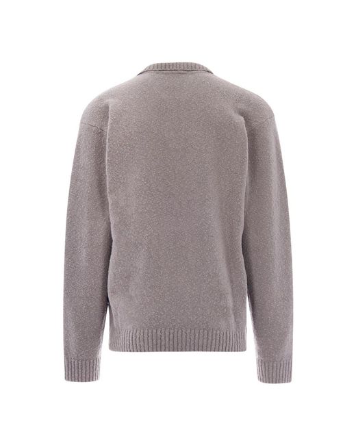 Represent Gray V-Neck Knitwear for men