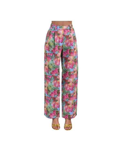 ACTUALEE Red Weite Beinmusterhose