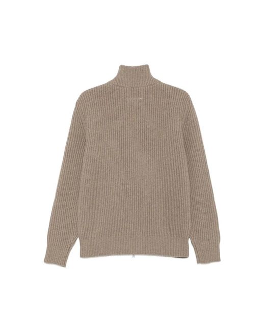 MM6 by Maison Margiela Gray Cardigans for men