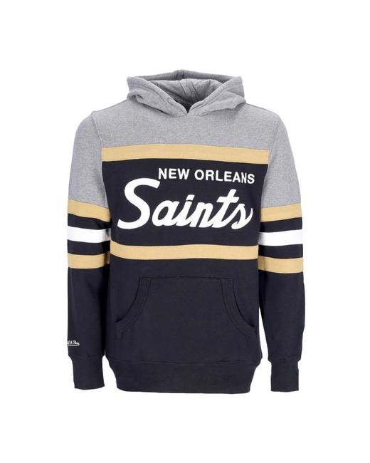Mitchell & Ness Hoodies & Sweatvesten ,Zwart ,Katoen Nfl Headcoach Zwarte Hoodie in het Blue voor heren