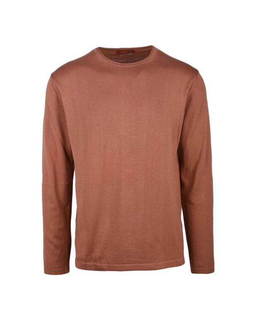 Daniele Fiesoli Brown Round-Neck Knitwear for men