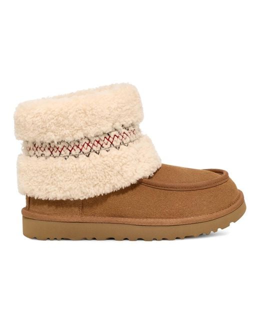Trecce mini stivali di Ugg in Natural