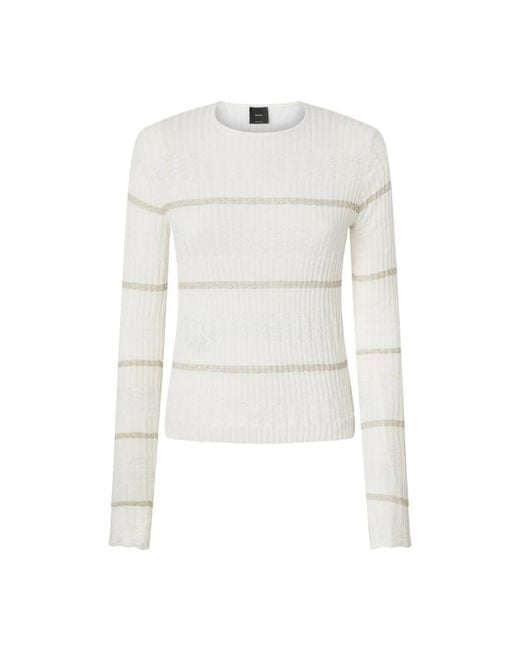 Round-Neck Knitwear Pinko en coloris White
