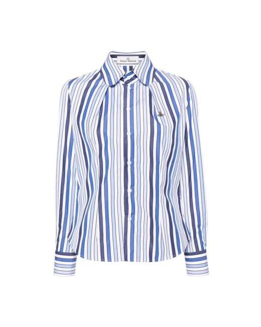 Camisa de algodón a rayas azul Vivienne Westwood de color Blue