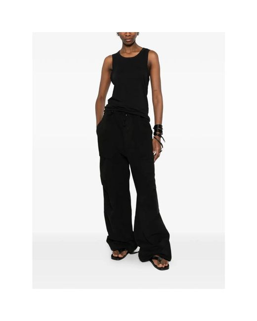 Entire studios Black Wide Trousers for men