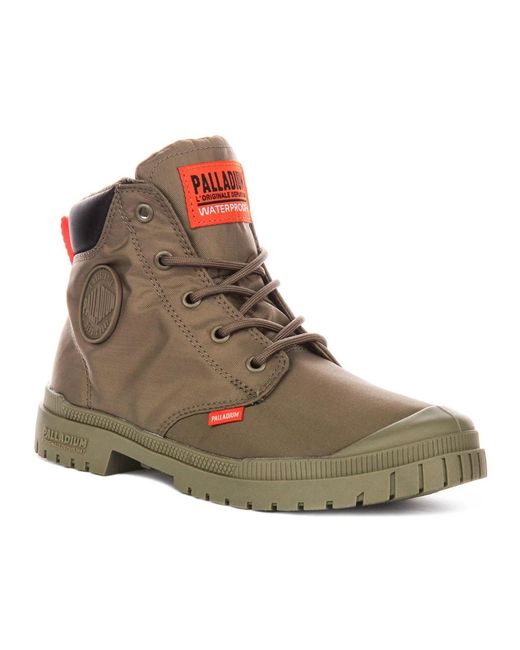 Palladium Brown Lace-Up Boots for men