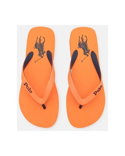 Ralph Lauren Brown Flip Flops for men
