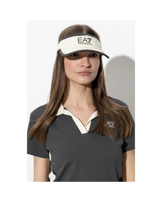 EA7 Accessoires ,Katoen Logo Visor in het Natural