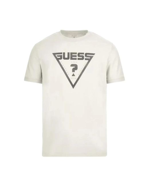 Guess Baumwoll-logo-relief-t-shirt queencie in White für Herren