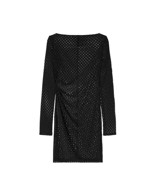 Patrizia Pepe Glitter Mini Stretch Jurk in het Black