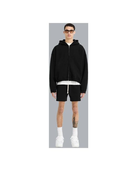 Represent Hoodies & Sweatvesten ,Zwart ,Katoen Initial Boxy Zip Hoodie in het Black voor heren