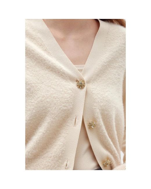 Blugirl Blumarine Truien & Vesten ,Polyester Twin-Set in het White