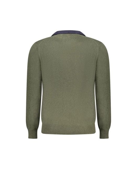 North Sails Green V-Neck Knitwear for men