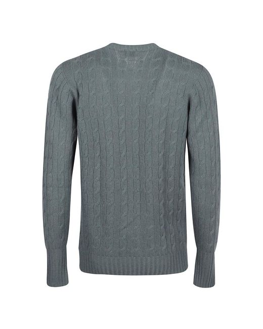 Drumohr Round-Neck Knitwear in het Gray voor heren