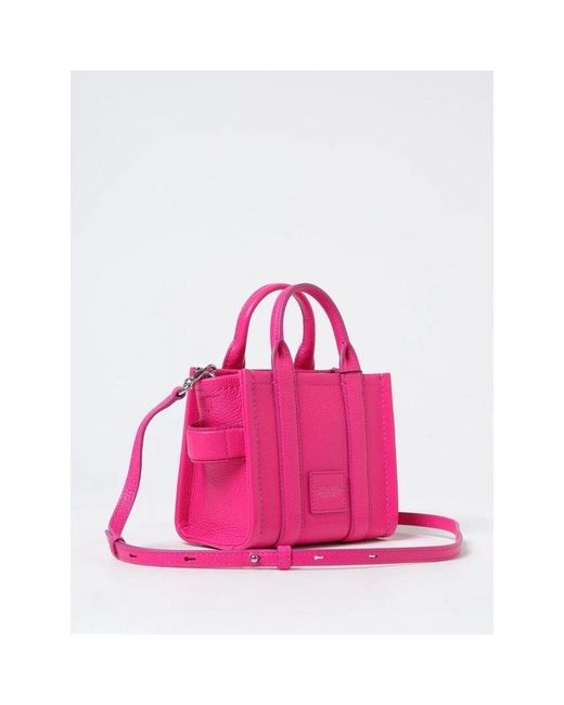 Marc Jacobs Pink Blaue Leder Tote Handtasche