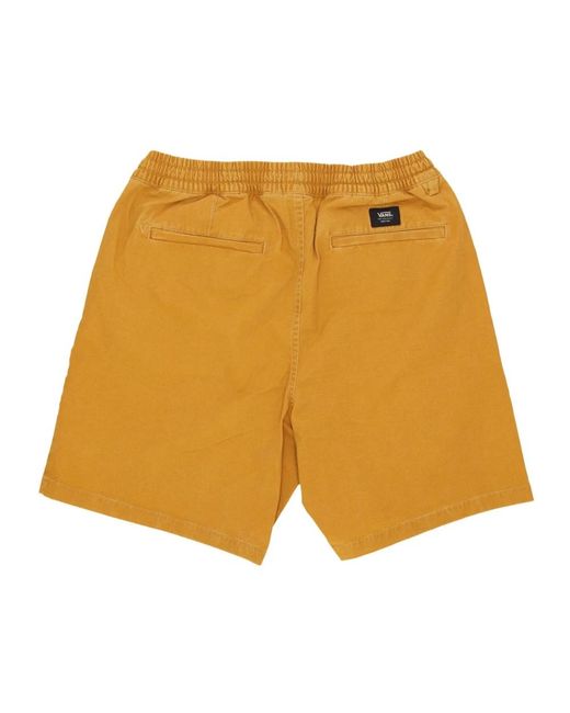 Vans Korte Broeken ,Geel ,Katoen Relaxed Elastische Gewassen Herenshorts in het Yellow voor heren