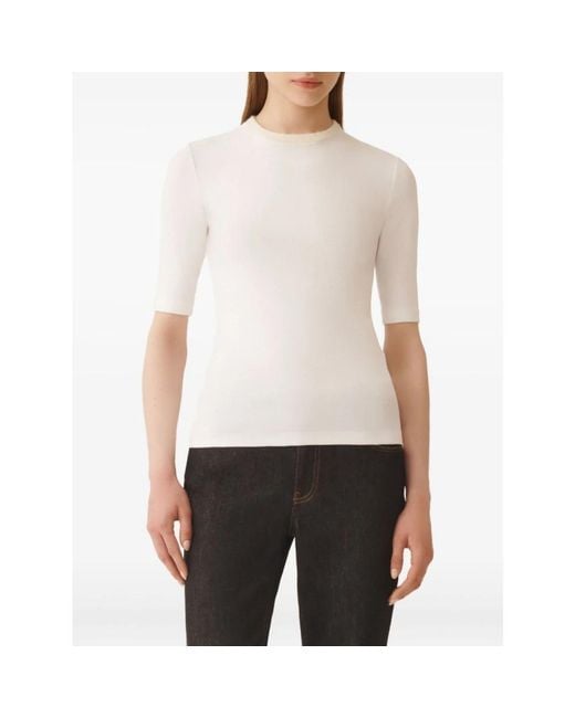 Fabiana Filippi White Round-Neck Knitwear