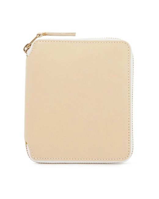 Comme des Garçons Natural Lederbrieftasche mit reißverschluss und mehreren fächern