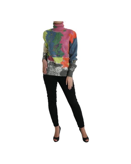Dolce & Gabbana Green Turtlenecks