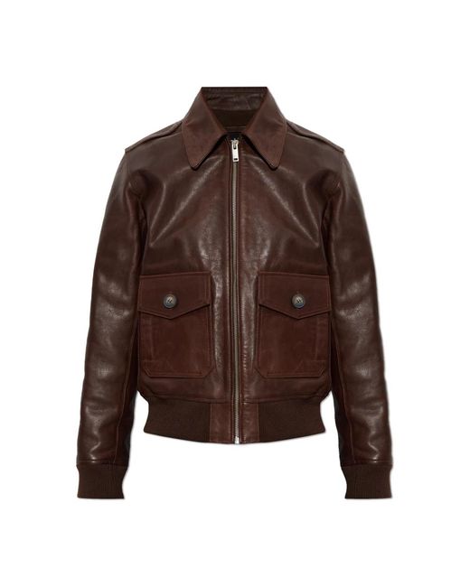 Leather Jackets A.P.C. en coloris Brown