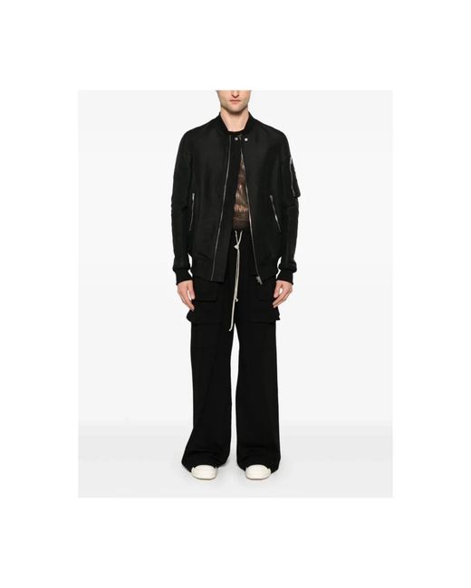 Rick Owens Black Wide Trousers for men