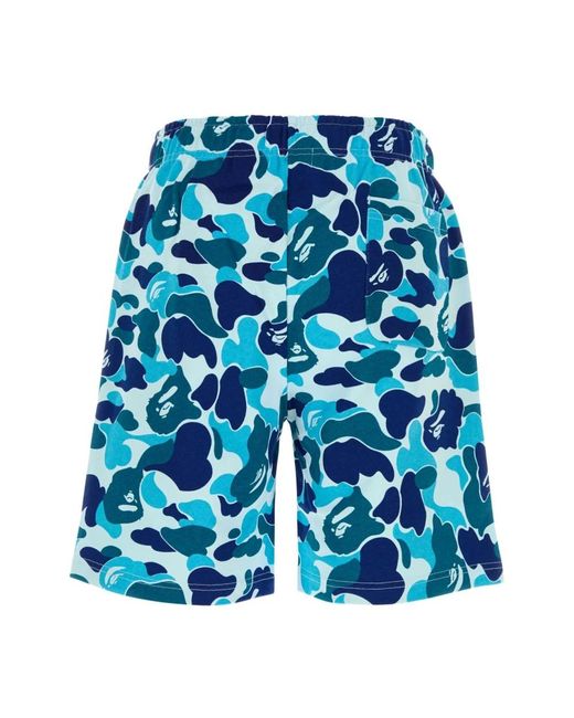 A Bathing Ape Blue Casual Shorts for men
