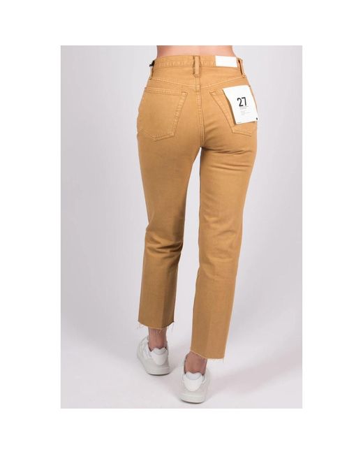 Re/done Slim-Fit Trousers in het Orange