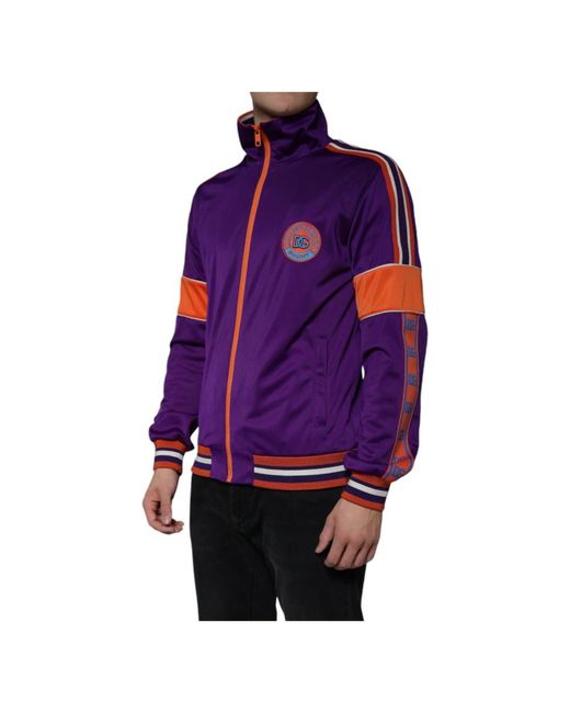 Dolce & Gabbana Purple Zip-Throughs for men