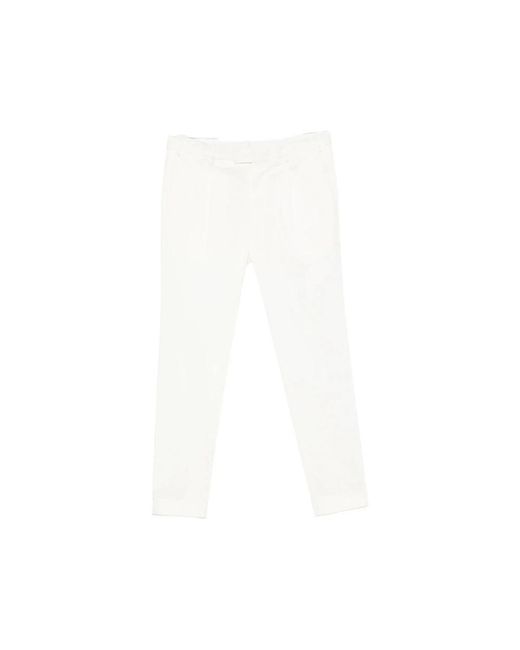 PT Torino White Straight Trousers for men