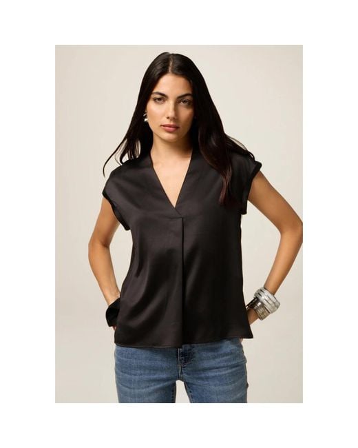 Blouses Oltre en coloris Black